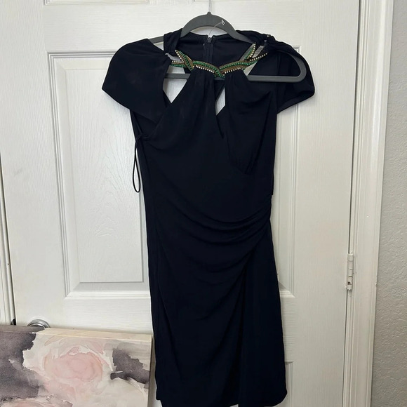 ! BADGLEY AND MISCHKA collection navy blue SIZE 8 dress - Picture 1 of 5